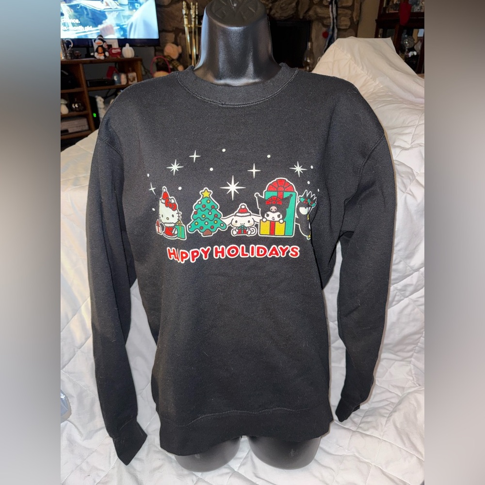 Sanrio Christmas Sweater, Hello Kitty Holiday Sweatshirt, Kuromi